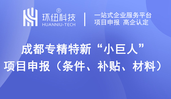 成都專精特新小巨人認定申報