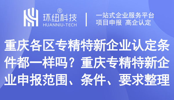 重慶各區(qū)專精特新企業(yè)認(rèn)定