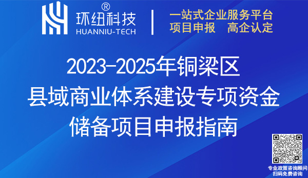 2023-2025年銅梁區(qū)縣域商業(yè)體系建設專項資金儲備項目申報指南