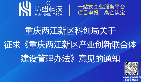 重慶兩江新區產業創新聯合體建設管理辦法