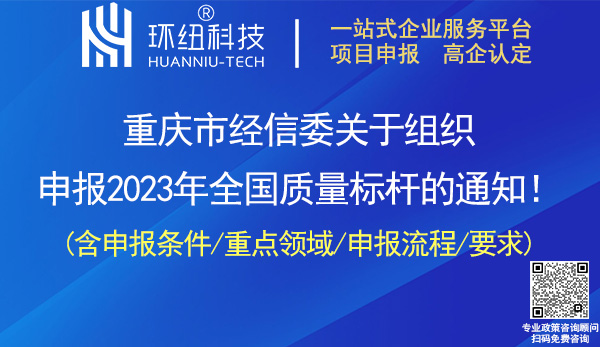 2023年全國質(zhì)量標(biāo)桿申報